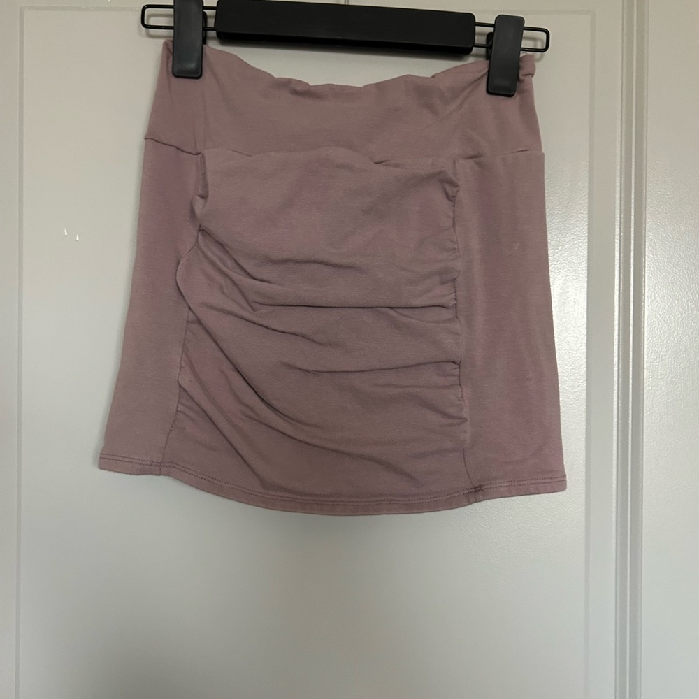 Free People Ruched Mauve Women's Mini Skirt